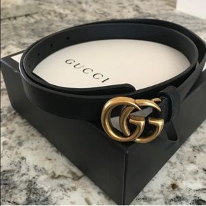 Black Leather Gucci Belt